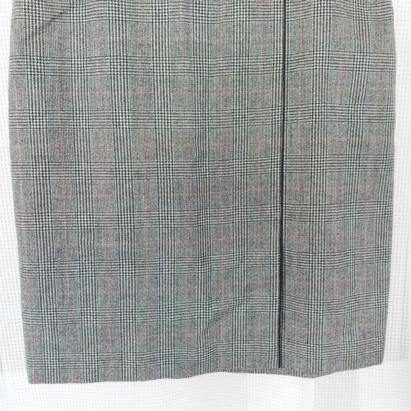 NWOT! BROOKS BROTHERS! FINE WOOL! BLACK, WHITE & RED PLAID CLASSIC SKIRT! SZ 10 - Picture 4 of 8